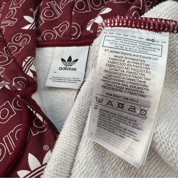 Adidas Monogram Zip Up Terrycloth Hoodie - Picture 7 of 9